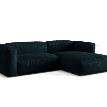 Coltar modular stanga 2 locuri, Martina-120, Micadoni Home, 283x176x75 cm, catifea, petrol inchis imagine