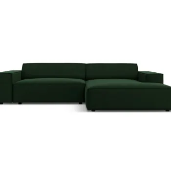 Coltar modular stanga 3 locuri, Jodie, Micadoni Home, BL, 224x166x70 cm, catifea, verde bottle imagine