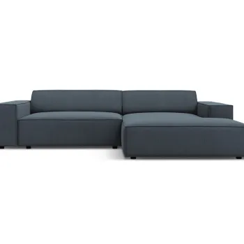 Coltar modular stanga 3 locuri, Jodie, Micadoni Home, BL, 224x166x70 cm, poliester, albastru imagine