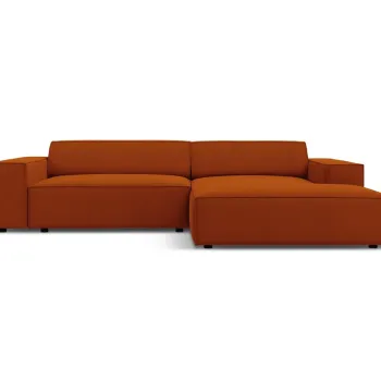 Coltar modular stanga 3 locuri, Jodie, Micadoni Home, BL, 224x166x70 cm, poliester, caramiziu imagine