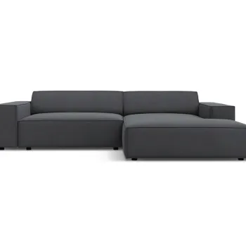 Coltar modular stanga 3 locuri, Jodie, Micadoni Home, BL, 224x166x70 cm, poliester, gri inchis imagine