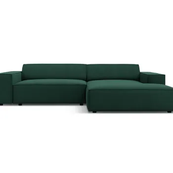 Coltar modular stanga 3 locuri, Jodie, Micadoni Home, BL, 224x166x70 cm, poliester, verde imagine