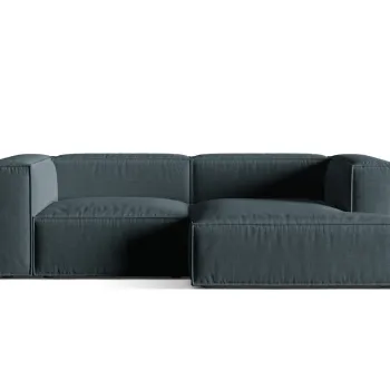 Coltar modular stanga 3 locuri, Nuria-215, Micadoni Home, 252x147x72 cm, tesatura structurata chenille, petrol inchis imagine