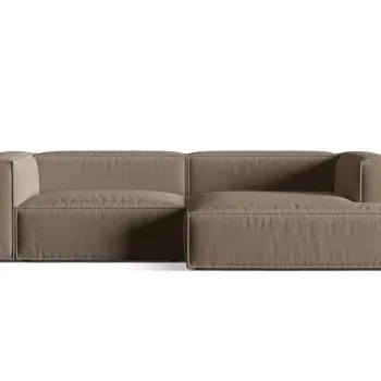 Coltar modular stanga 4 locuri, Nuria-215, Micadoni Home, 292x147x72 cm, tesatura structurata chenille, cappuccino imagine