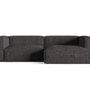 Coltar modular stanga 4 locuri, Nuria-260, Micadoni Home, 292x147x72 cm, tesatura boucle, antracit imagine