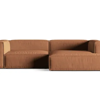 Coltar modular stanga 4 locuri, Nuria-88, Micadoni Home, 292x147x72 cm, catifea, miere imagine