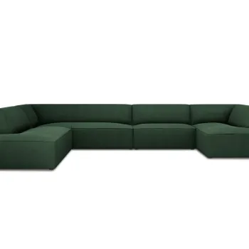 Coltar panoramic dreapta 7 locuri, Ruby, Micadoni Home, BL, 366x273x69 cm, poliester, verde imagine