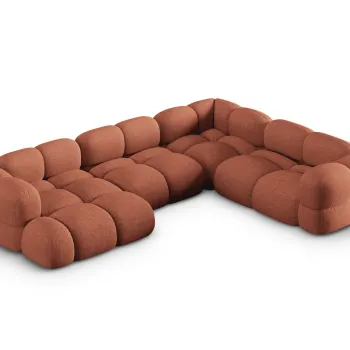 Coltar panoramic stanga 5 locuri, Loretto, Cosmopolitan Design, 345x250x68 cm, tesatura structurata, corai imagine