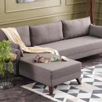 Coltar pe dreapta Bella, Balcab Home, 275x81x85 cm, lemn, maro imagine