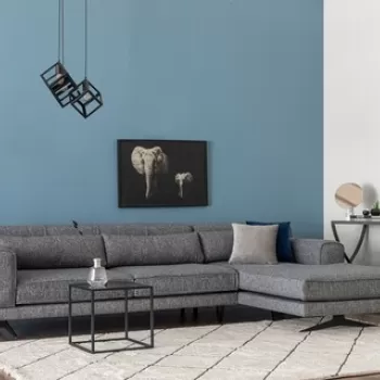 Coltar pe stanga Jivago, Artie, 198/308x100x78 cm, lemn, gri imagine