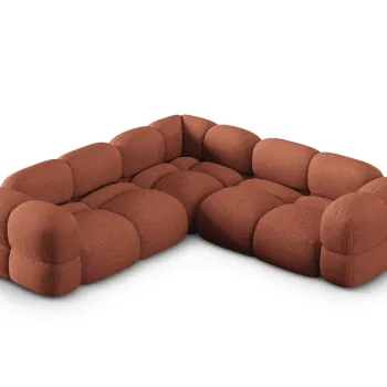 Coltar simetric 4 locuri, Loretto, Cosmopolitan Design, 250x250x68 cm, tesatura structurata, corai imagine