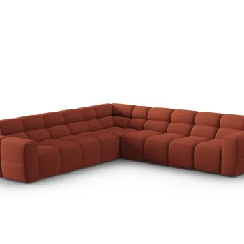 Coltar simetric 5 locuri, Lisa-193, Micadoni Home, 310x310x77 cm, tesatura structurata, corai imagine