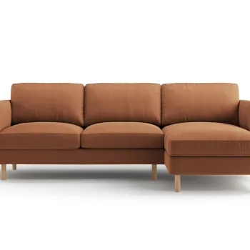 Coltar stanga 3 locuri, Eden, Micadoni, 250x150x90 cm, catifea, miere imagine