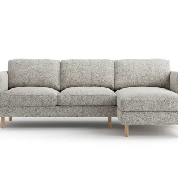 Coltar stanga 3 locuri, Eden, Micadoni, 250x150x90 cm, tesatura structurata, bej melange imagine