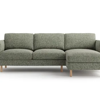 Coltar stanga 3 locuri, Eden, Micadoni, 250x150x90 cm, tesatura structurata, verde muschi melanj imagine