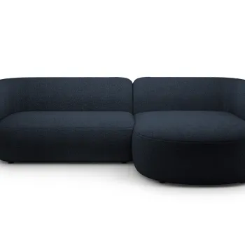 Coltar stanga 3 locuri, Kate, Micadoni, 285x176x76 cm, tesatura boucle, albastru inchis imagine