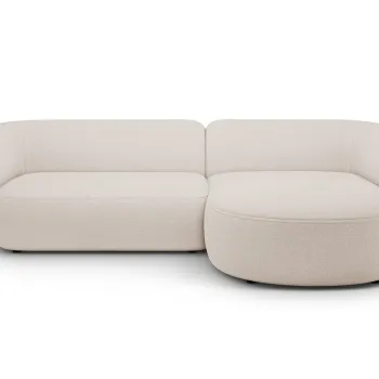 Coltar stanga 3 locuri, Kate, Micadoni, 285x176x76 cm, tesatura boucle, bej imagine