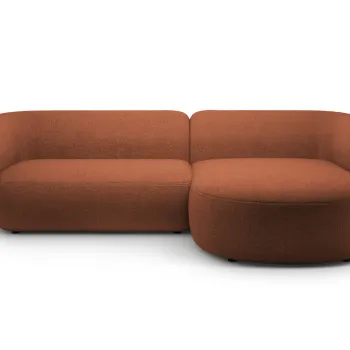 Coltar stanga 3 locuri, Kate, Micadoni, 285x176x76 cm, tesatura boucle, teracota imagine