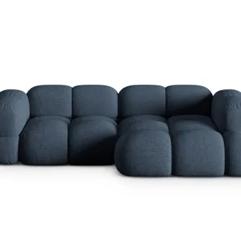 Coltar stanga 3 locuri, Loretto, Cosmopolitan Design, 250x147x68 cm, tesatura structurata, albastru inchis imagine