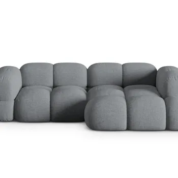 Coltar stanga 3 locuri, Loretto, Cosmopolitan Design, 250x147x68 cm, tesatura structurata, gri imagine