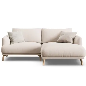 Coltar stanga 3 locuri, Naomi, Micadoni Home, 200x170x75 cm, tesatura structurata, bej imagine