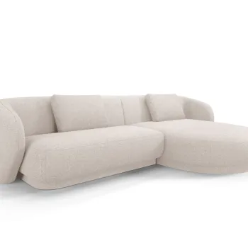 Coltar stanga 4 locuri, Camden, Cosmopolitan Design, 289x177x72 cm, tesatura chenille, bej imagine