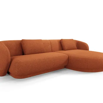 Coltar stanga 4 locuri, Camden, Cosmopolitan Design, 289x177x72 cm, tesatura chenille, teracota imagine