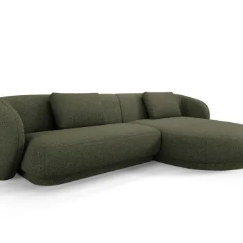 Coltar stanga 4 locuri, Camden, Cosmopolitan Design, 289x177x72 cm, tesatura chenille, verde imagine