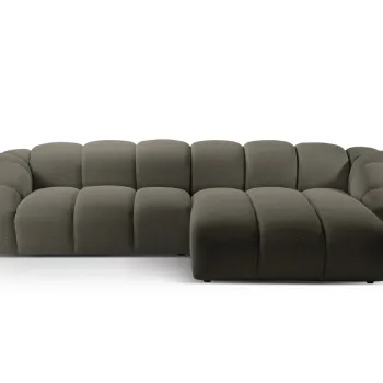 Coltar stanga 4 locuri, Diana-191, Micadoni Home, 334x182x72 cm, tesatura 3D Sonic, gri otel imagine