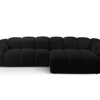 Coltar stanga 4 locuri, Diana-191, Micadoni Home, 334x182x72 cm, tesatura 3D Sonic, negru imagine