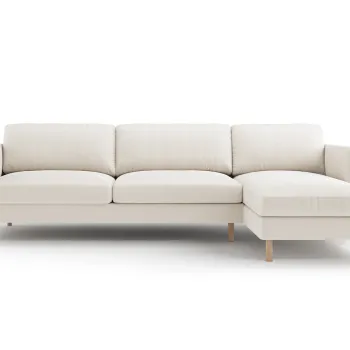 Coltar stanga 4 locuri, Eden, Micadoni, 286x150x90 cm, catifea, bej imagine