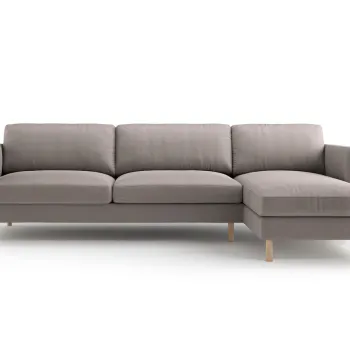 Coltar stanga 4 locuri, Eden, Micadoni, 286x150x90 cm, catifea, gri beton imagine