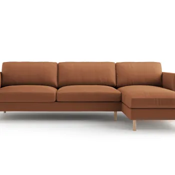 Coltar stanga 4 locuri, Eden, Micadoni, 286x150x90 cm, catifea, miere imagine