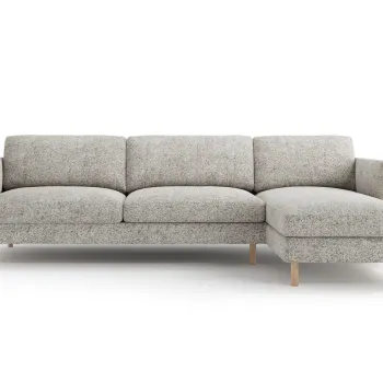 Coltar stanga 4 locuri, Eden, Micadoni, 286x150x90 cm, tesatura structurata, bej melange imagine