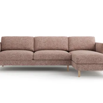 Coltar stanga 4 locuri, Eden, Micadoni, 286x150x90 cm, tesatura structurata, roz melanj imagine