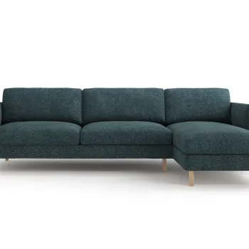 Coltar stanga 4 locuri, Eden, Micadoni, 286x150x90 cm, tesatura structurata, verde albastrui melanj imagine