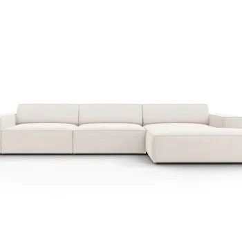 Coltar stanga 4 locuri, Jodie, Micadoni Home, BL, 284x166x70 cm, poliester, bej deschis imagine