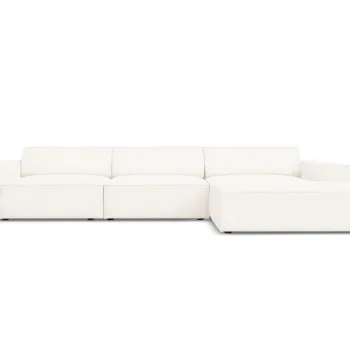 Coltar stanga 4 locuri, Jodie, Micadoni Home, BL, 284x166x70 cm, poliester Boucle, bej imagine