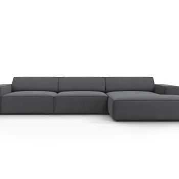 Coltar stanga 4 locuri, Jodie, Micadoni Home, BL, 284x166x70 cm, poliester, gri inchis imagine