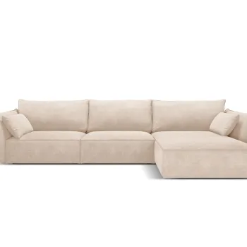 Coltar stanga 4 locuri, Kaelle, Micadoni Home, BL, 308x171x85 cm, poliester chenille, bej imagine