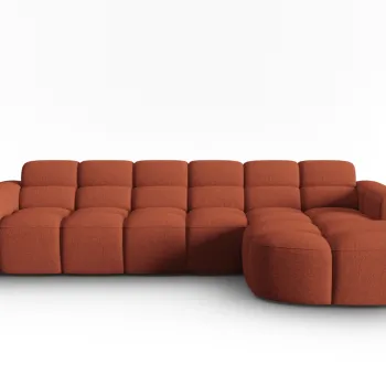 Coltar stanga 4 locuri, Lisa-193, Micadoni Home, 310x170x77 cm, tesatura structurata, corai imagine