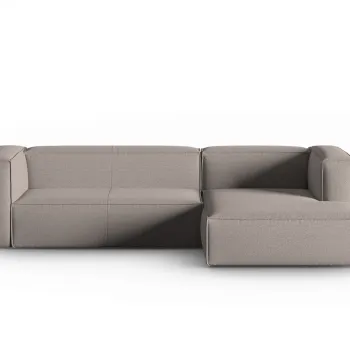 Coltar stanga 4 locuri, Mackay, Cosmopolitan Design, 282x166x73 cm, catifea tricotata, cappuccino imagine