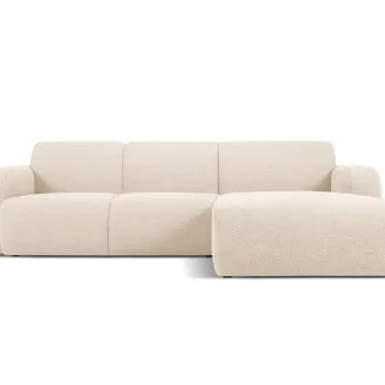 Coltar stanga 4 locuri, Molino-101, Micadoni Home, 250x170x72 cm, tesatura boucle, bej imagine