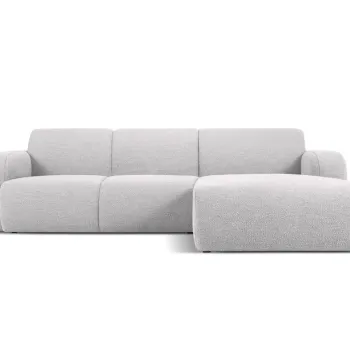 Coltar stanga 4 locuri, Molino-101, Micadoni Home, 250x170x72 cm, tesatura boucle, gri deschis imagine