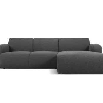 Coltar stanga 4 locuri, Molino-101, Micadoni Home, 250x170x72 cm, tesatura boucle, gri inchis imagine