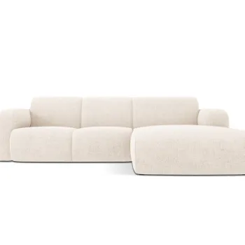 Coltar stanga 4 locuri, Molino-140, Micadoni Home, 250x170x72 cm, tesatura chenille din poliester, bej deschis imagine