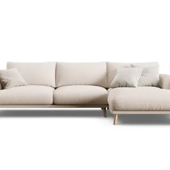 Coltar stanga 4 locuri, Naomi, Micadoni Home, 285x170x75 cm, tesatura structurata, bej imagine