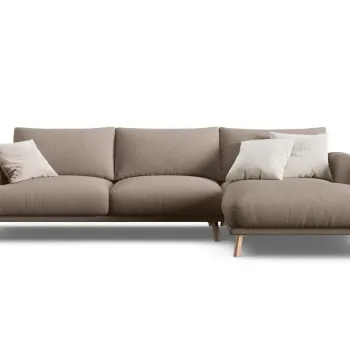 Coltar stanga 4 locuri, Naomi, Micadoni Home, 285x170x75 cm, tesatura structurata, cappuccino imagine