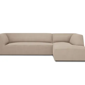 Coltar stanga 4 locuri, Ruby, Micadoni Home, BL, 273x180x69 cm, poliester, bej inchis imagine