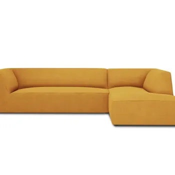 Coltar stanga 4 locuri, Ruby, Micadoni Home, BL, 273x180x69 cm, poliester, galben imagine